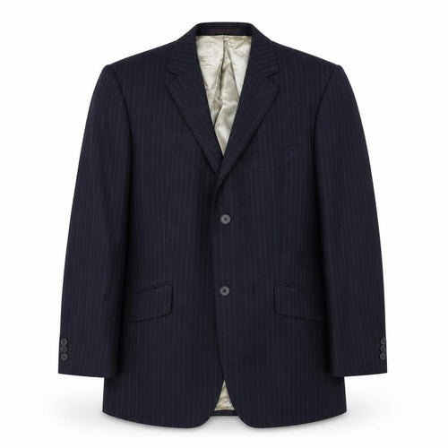 City Survival Mens Blue Striped Viscose Jacket Suit Jacket Size 38