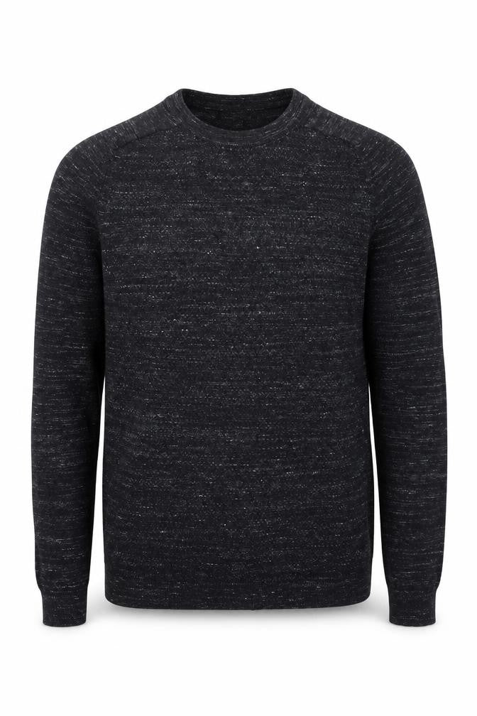 Front view of Next men’s grey round neck cotton jumper, size XS
