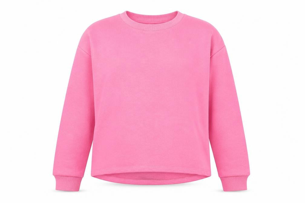 Front view of Wild River women’s pink polyester pullover sweatshirt, size XS
