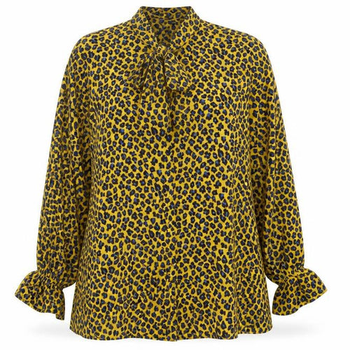 Jubylee  Womens Yellow Animal Print Viscose A-Line  Size S  Halter Tie