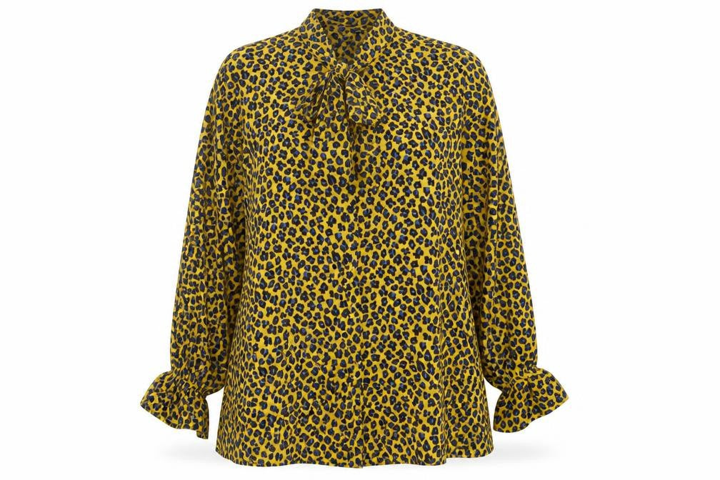 Jubylee  Womens Yellow Animal Print Viscose A-Line  Size S  Halter Tie