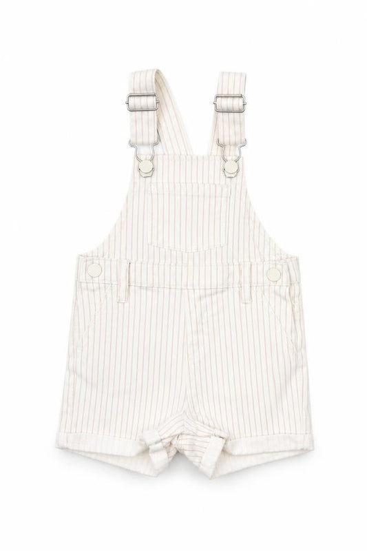 Atmosphere Girls Beige Striped  Dungaree One-Piece Size 6-9 Months