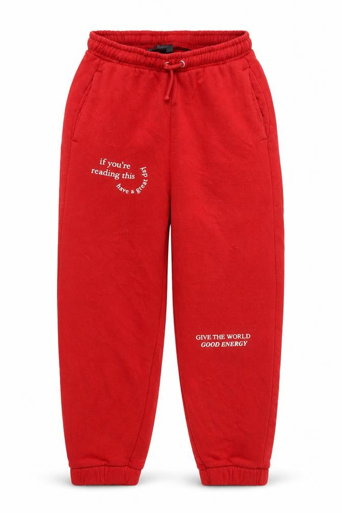 Primark Womens Red  Cotton Jogger Trousers Size XS L26 in Regular