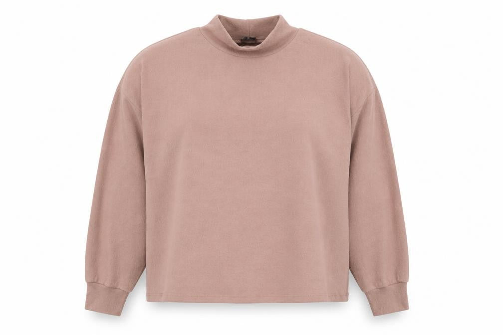 Front view of New Look women’s pink polyester pullover sweatshirt, size L, pullover