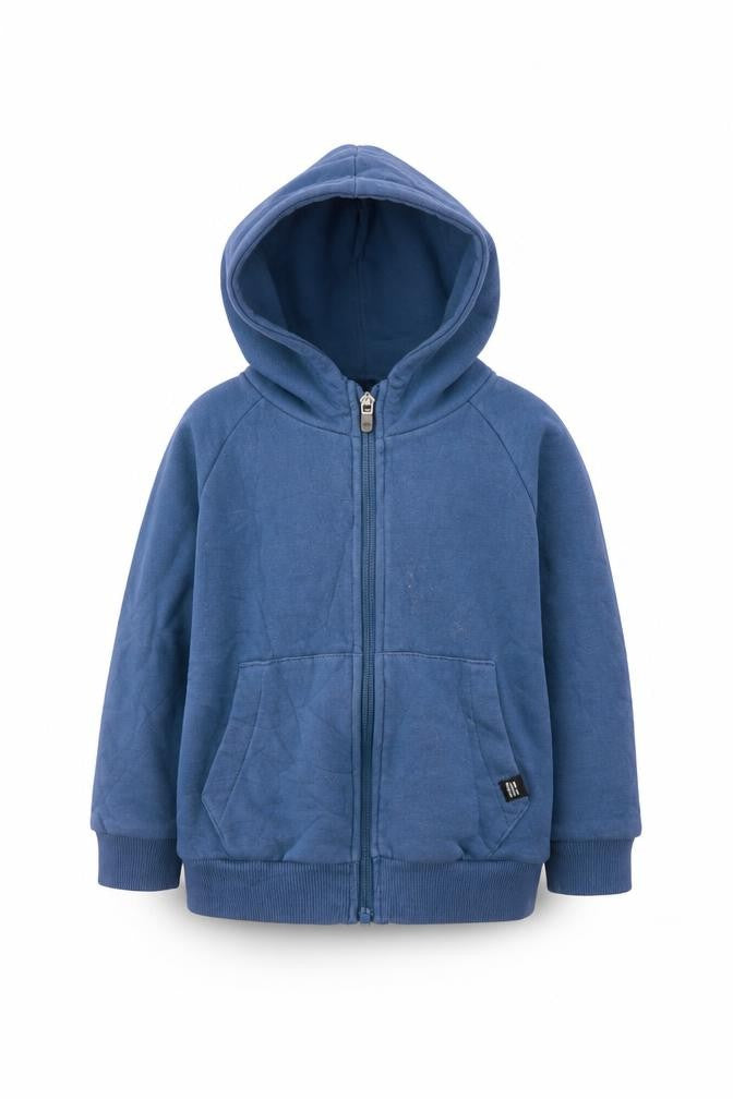 George Boys Blue  Cotton Full Zip Hoodie Size 3 Years  Zip