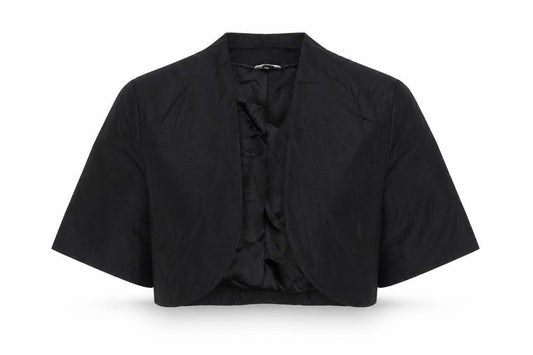 Front view of Klass women’s black jacket, size UK 14