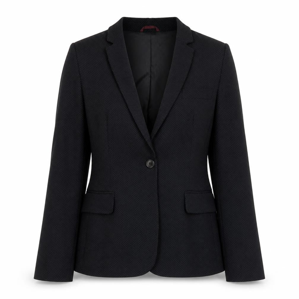 Next Womens Black Polka Dot Polyester Jacket Suit Jacket Size 12
