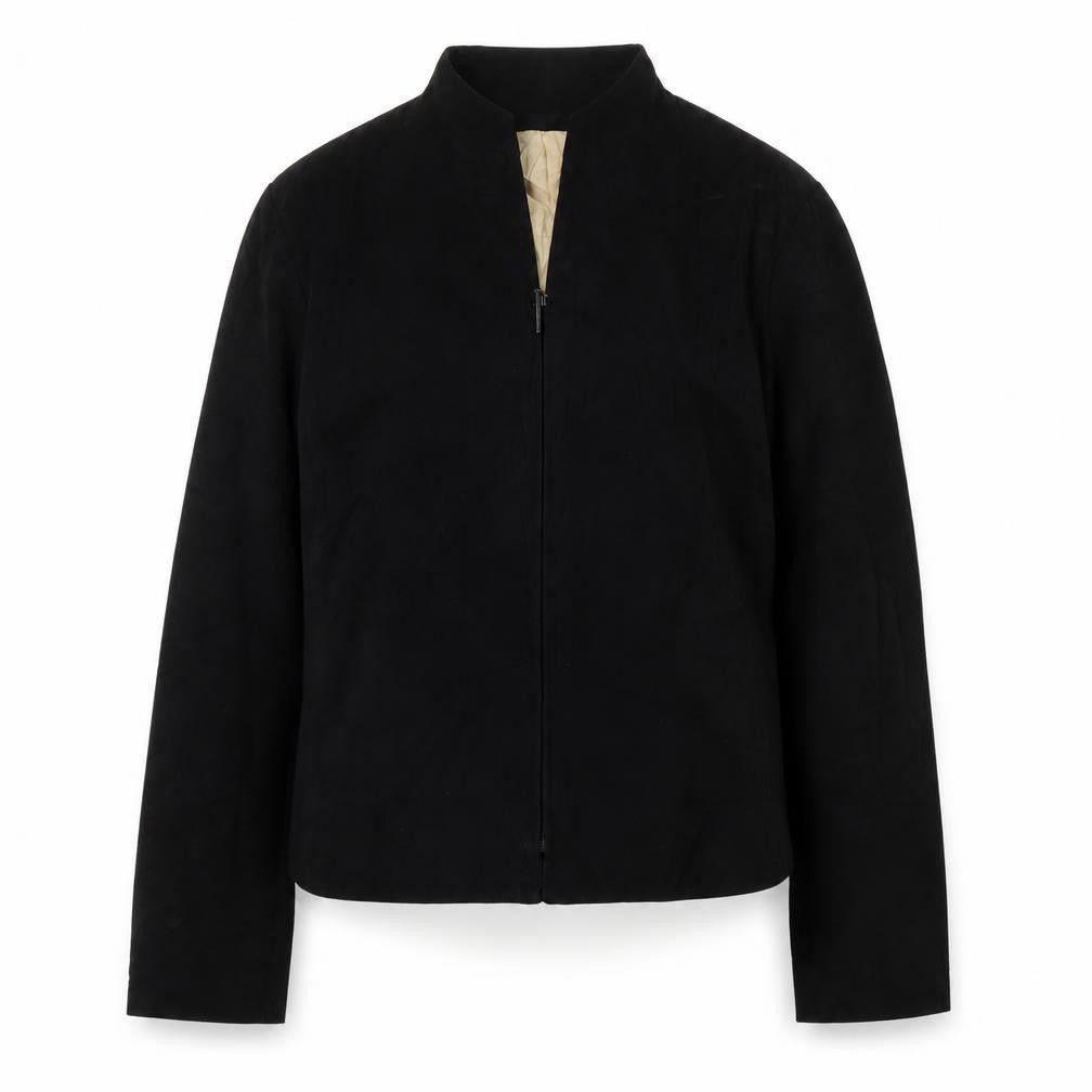 Front view of Roman women’s black jacket, size UK 12, zip