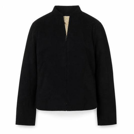 Front view of Roman women’s black jacket, size UK 12, zip