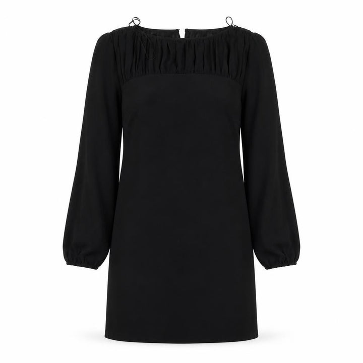 Taylor  Womens Black  Polyester Sheath  Size S  Round Neck