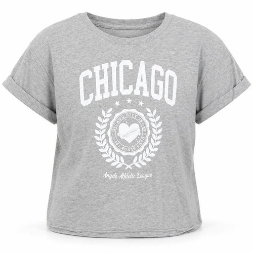 New Look Boys Grey  Cotton Basic T-Shirt Size 8-9 Years Crew Neck  - Chicago