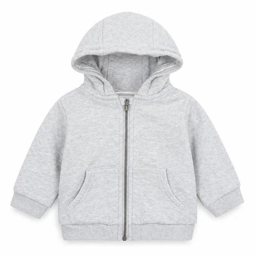 Marks and Spencer Boys Grey  Cotton Full Zip Jumper Size 3-6 Months  Zip