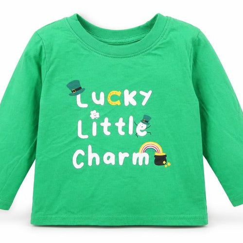 Primark Baby Green  100% Cotton Jersey T-Shirt Size 9-12 Months Round Neck Pullover - Lucky little charm