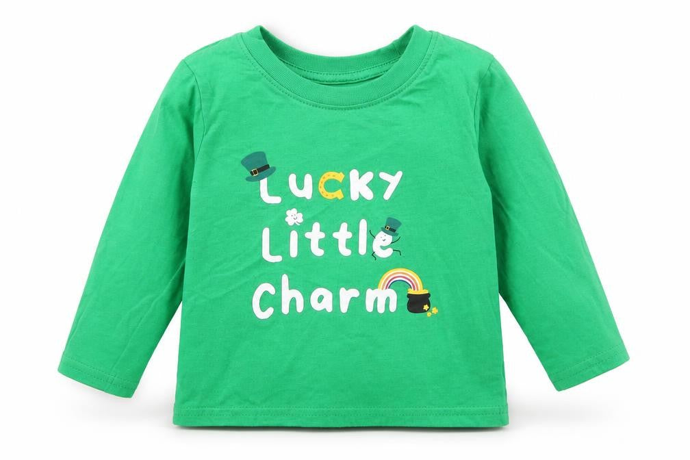 Primark Baby Green  100% Cotton Jersey T-Shirt Size 9-12 Months Round Neck Pullover - Lucky little charm