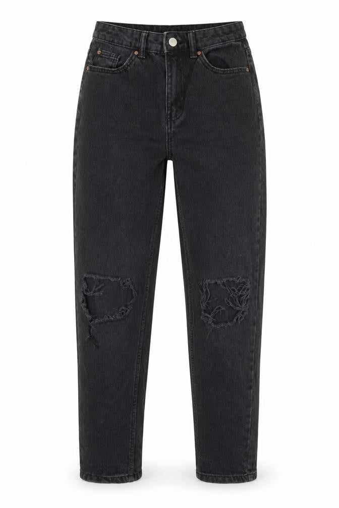 Denim Co Womens Black  100% Cotton Mom Jeans Size 6 L28 in Regular Zip