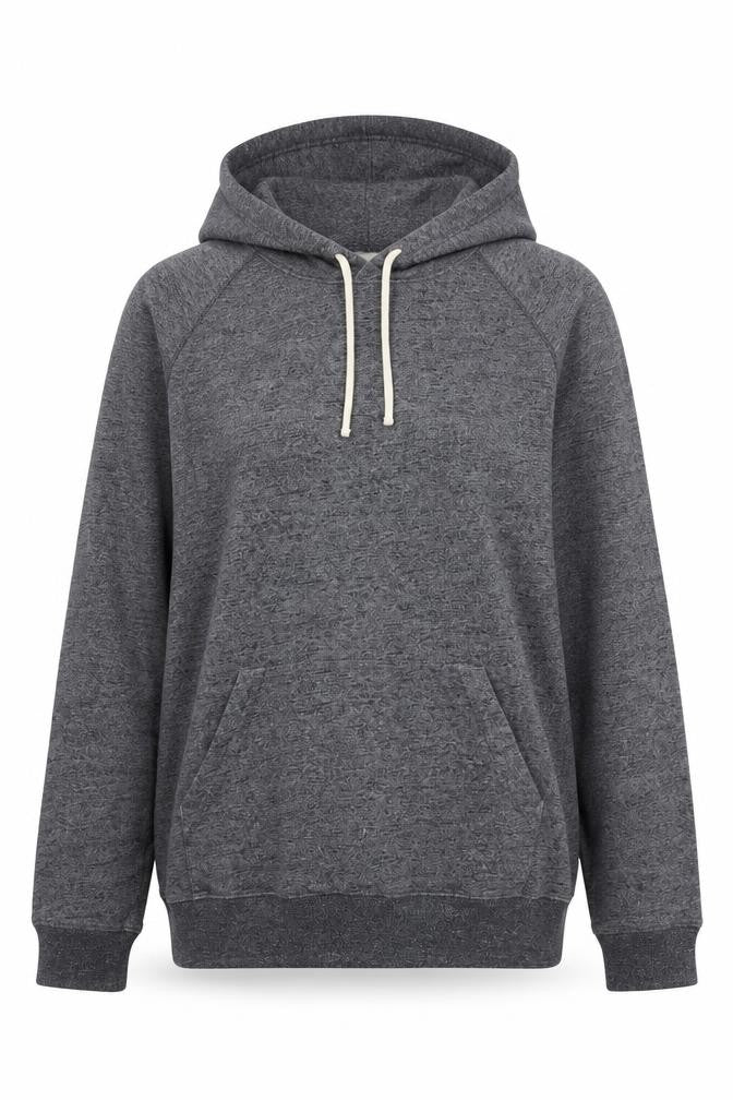 Front view of L.o.g.g girls’ grey cotton pullover hoodie, size XL