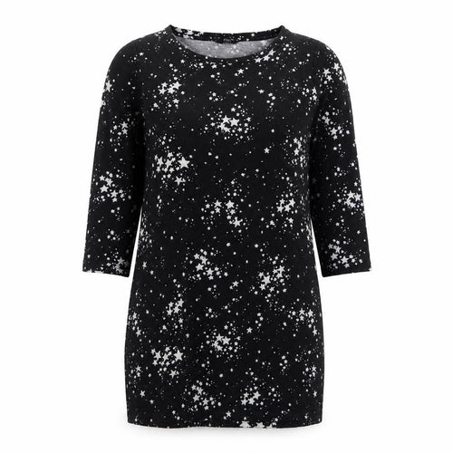 F&F Womens Black Geometric Polyester Jumper Dress  Size 12  Boat Neck Pullover