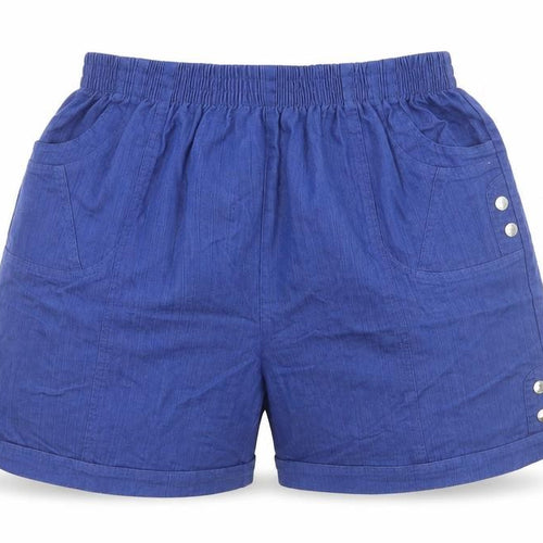 Mundo Womens Blue  Cotton Cut-Off Shorts Size L L7 in Regular