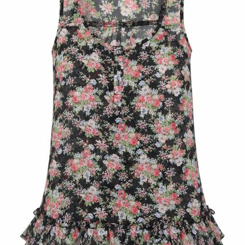 Evie Womens Multicoloured Floral Polyester Camisole Tank Size 10 Round Neck