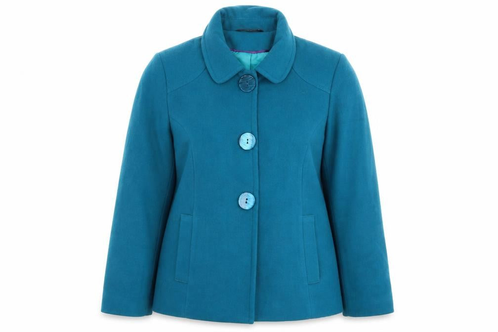 BM Womens Green   Trench Coat Coatigan Size 16