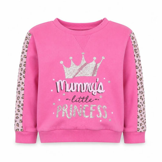 Front view of Studio Baby Pink Cotton jumper, size 12-18, Months Pullover - Slogan