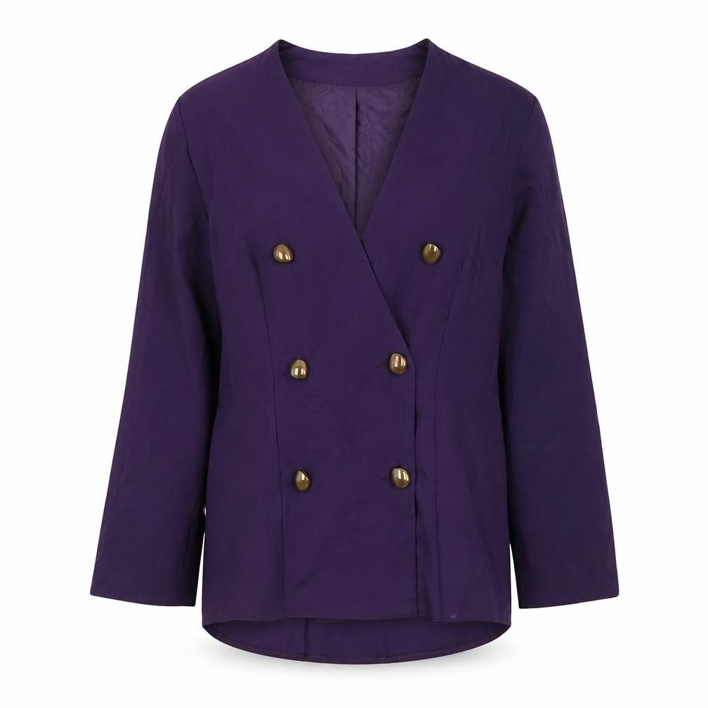 Preworn Womens Purple   Jacket Blazer Size 14  Button