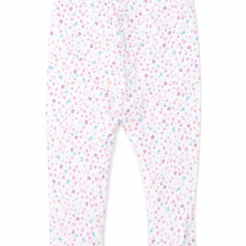 Mothercare Girls Multicoloured Floral Cotton Jogger Leggings Size 6-9 Months