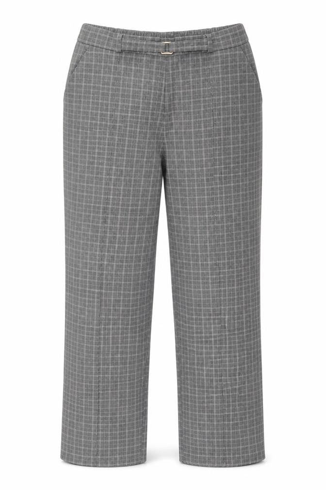 Preworn Womens Grey Plaid Polyester Trousers  Size 28 in L26 in Regular