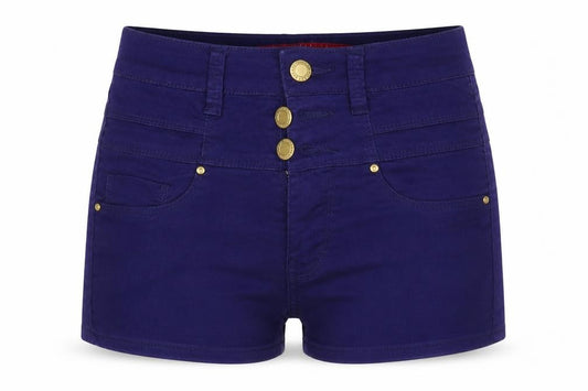 New Look Girls Blue  Cotton Hot Pants Shorts Size 12 Years  Regular Buckle