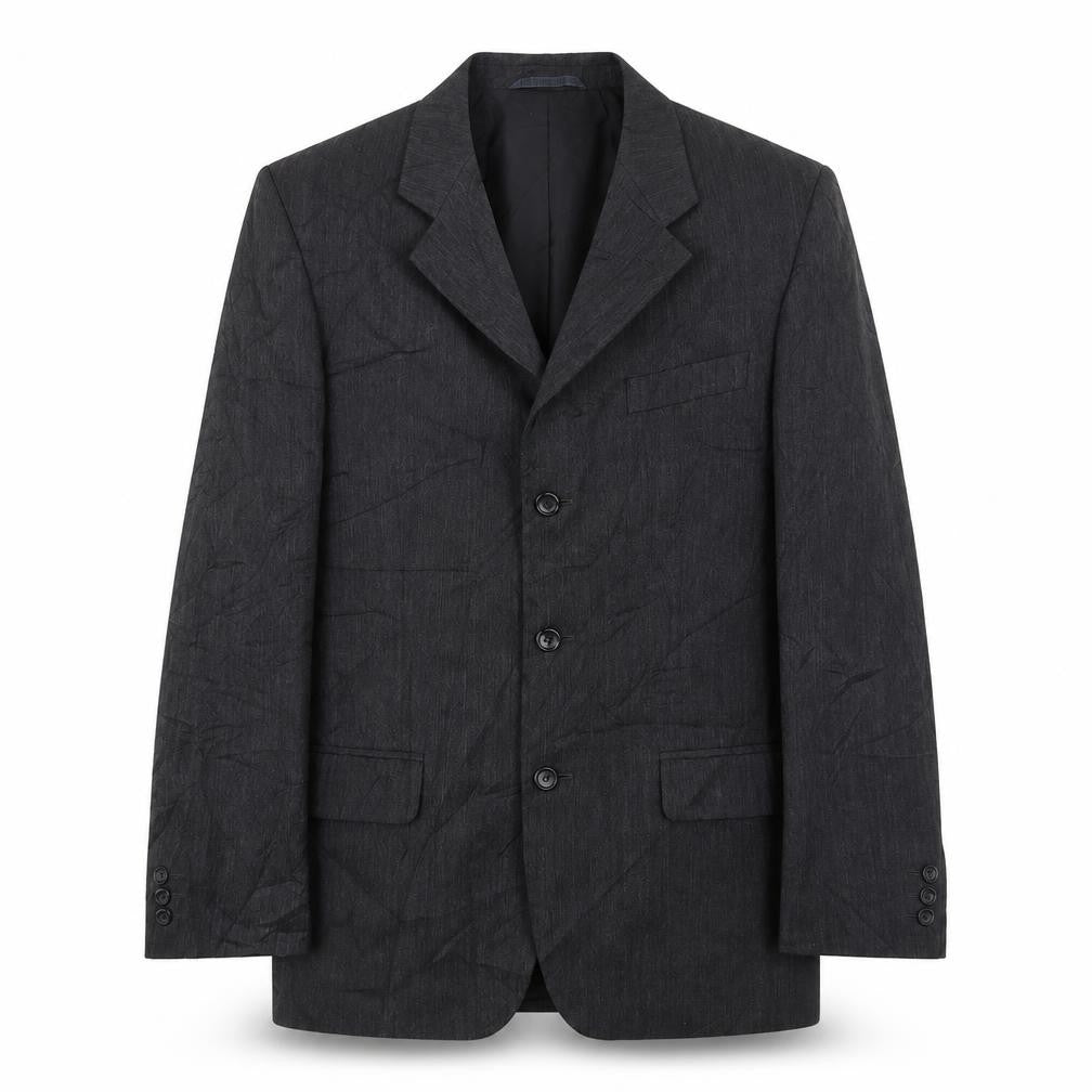 Front view of Sovereign men’s grey wool jacket suit jacket, size 40