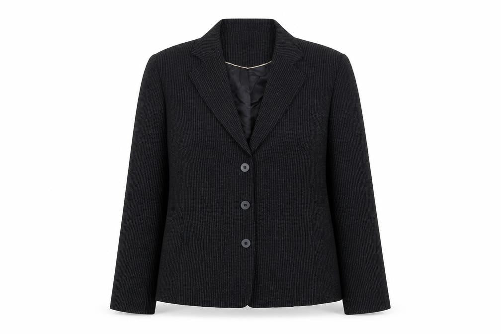 Next Womens Black Striped Polyester Jacket Blazer Size 14