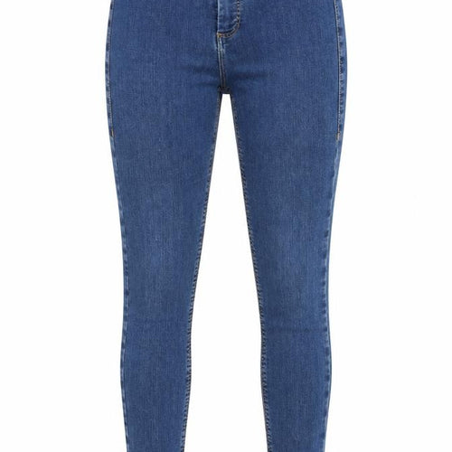 Topshop Womens Blue  Cotton Skinny Jeans Size 28 L32 in Slim Zip