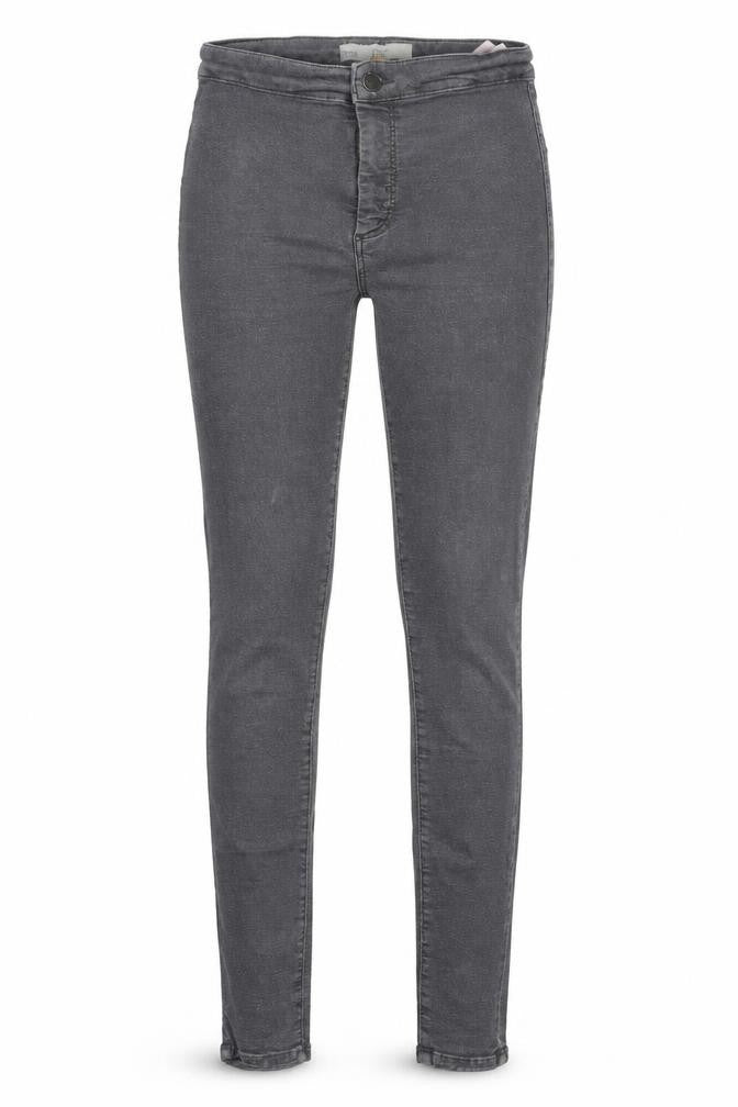 Topshop Womens Grey  Cotton Skinny Jeans Size 26 in L30 in Slim Zip
