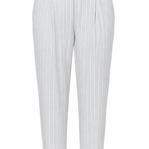 New Look Womens Grey Striped Polyester Carrot Trousers Size 8 L26 in Regular Zip