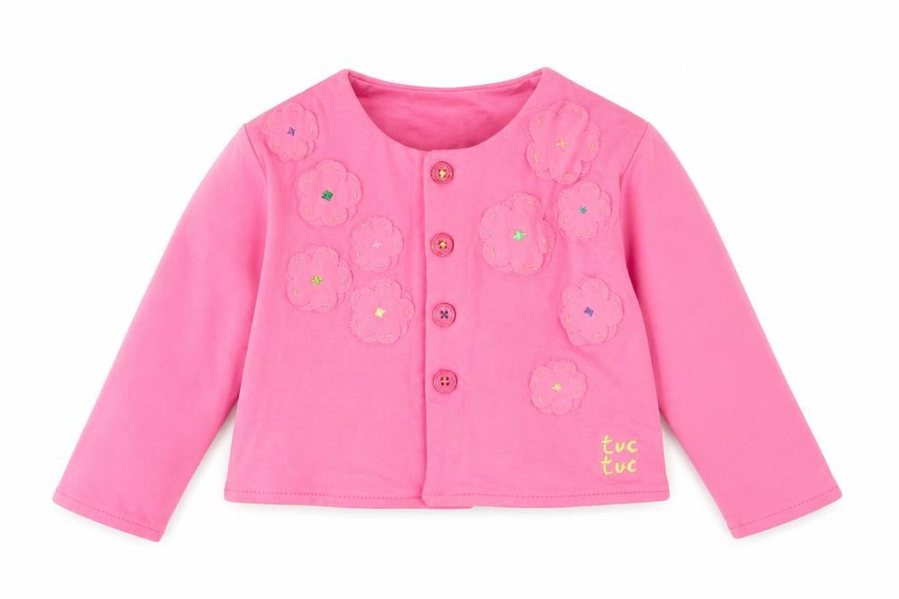 tuc tuc Girls Pink  Cotton Cardigan Jumper Size 6-9 Months