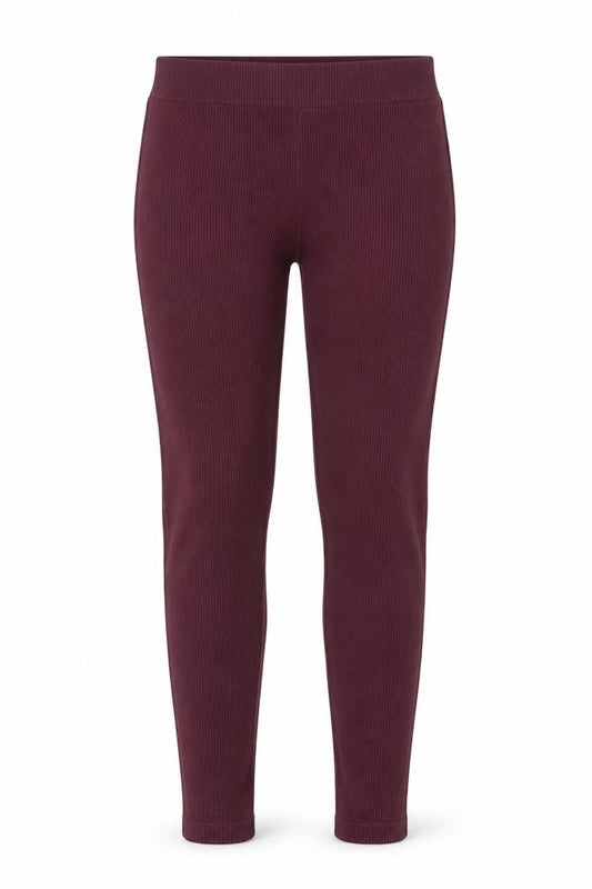 Front view of Dunnes women’s purple nylon jogger trousers, size M, 25-inch leg regular