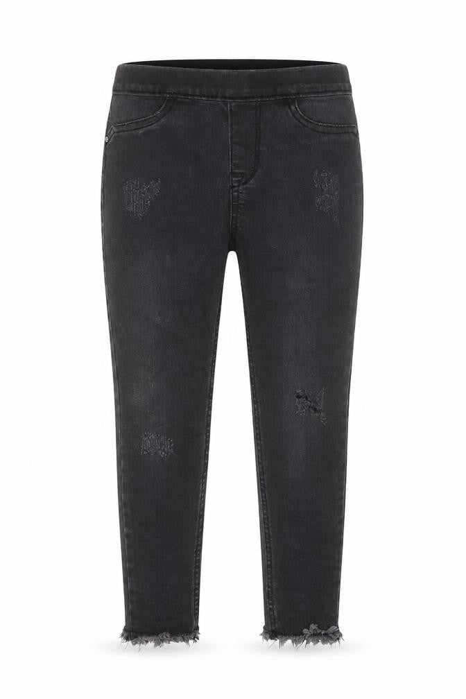 Denim & Co. Girls Grey  Cotton Jegging Jeans Size 6-7 Years  Regular