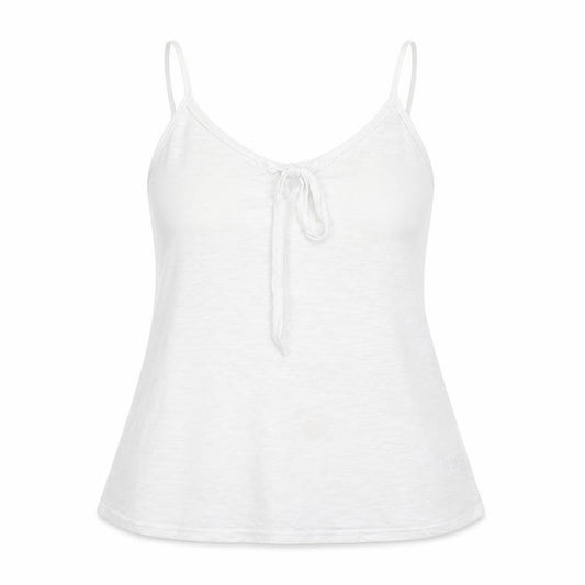 Front view of Papaya women’s white polyester basic tank, size UK 12, round neck