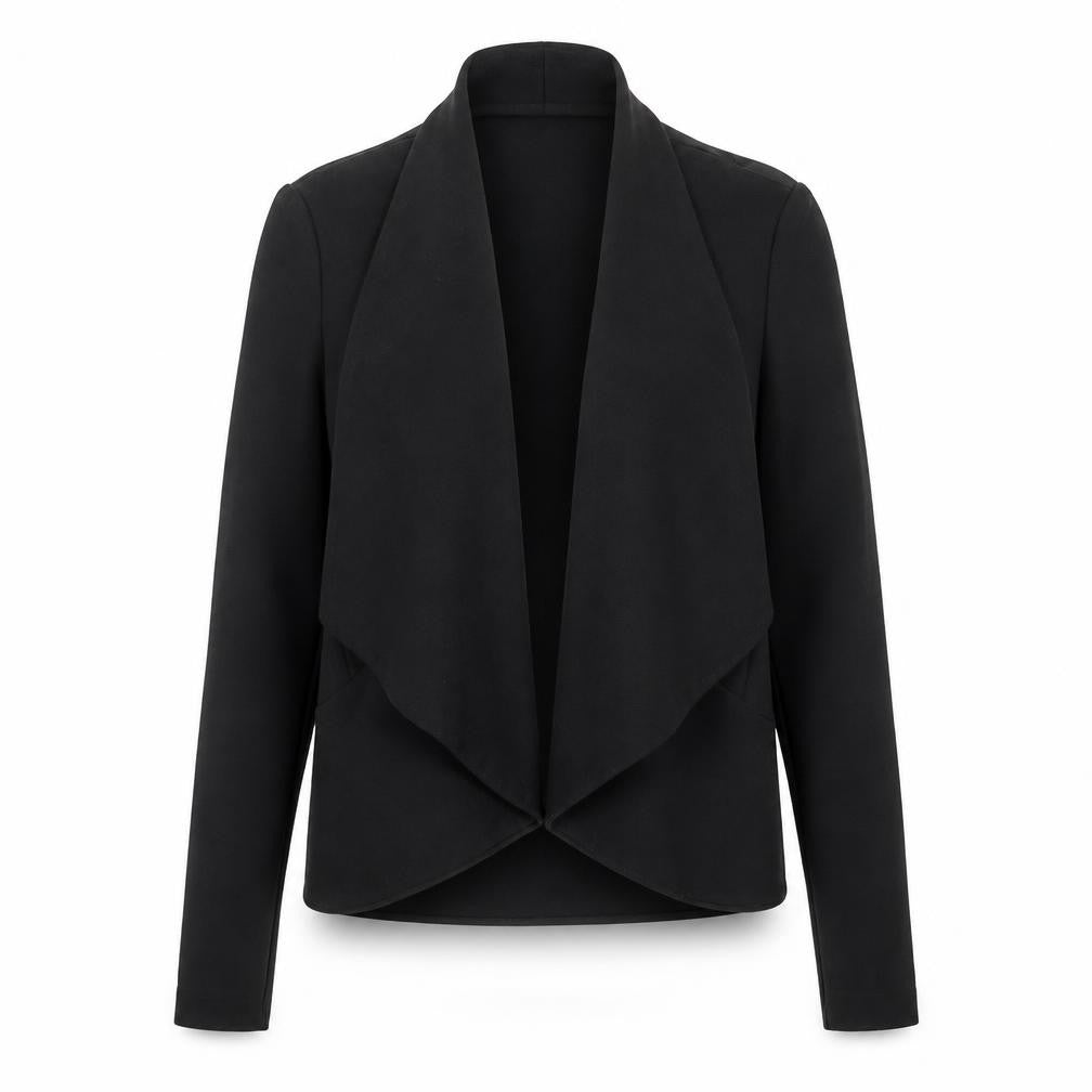 Front view of H&M women’s black jacket blazer, size S