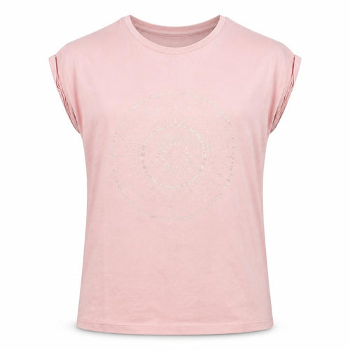 Marks and Spencer Girls Pink  Cotton Basic T-Shirt Size 11-12 Years Crew Neck Pullover