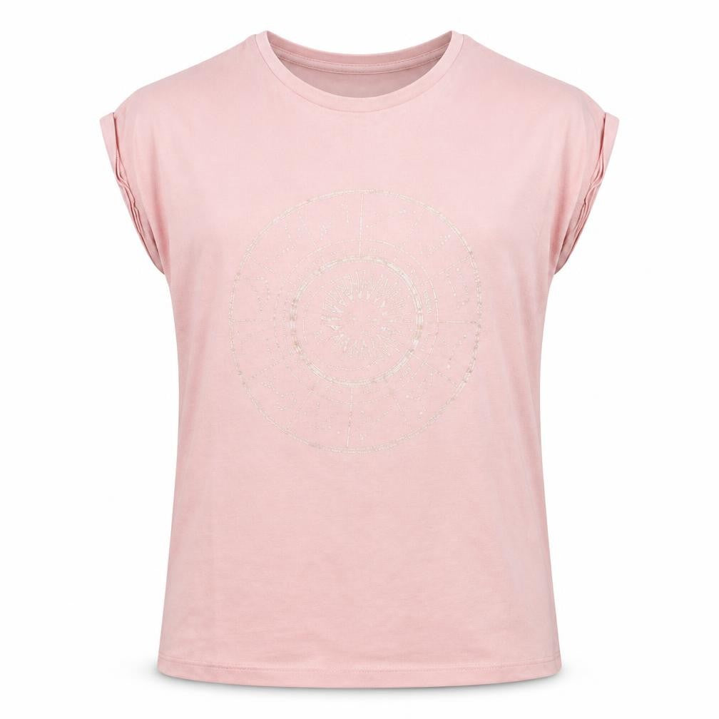 Marks and Spencer Girls Pink  Cotton Basic T-Shirt Size 11-12 Years Crew Neck Pullover