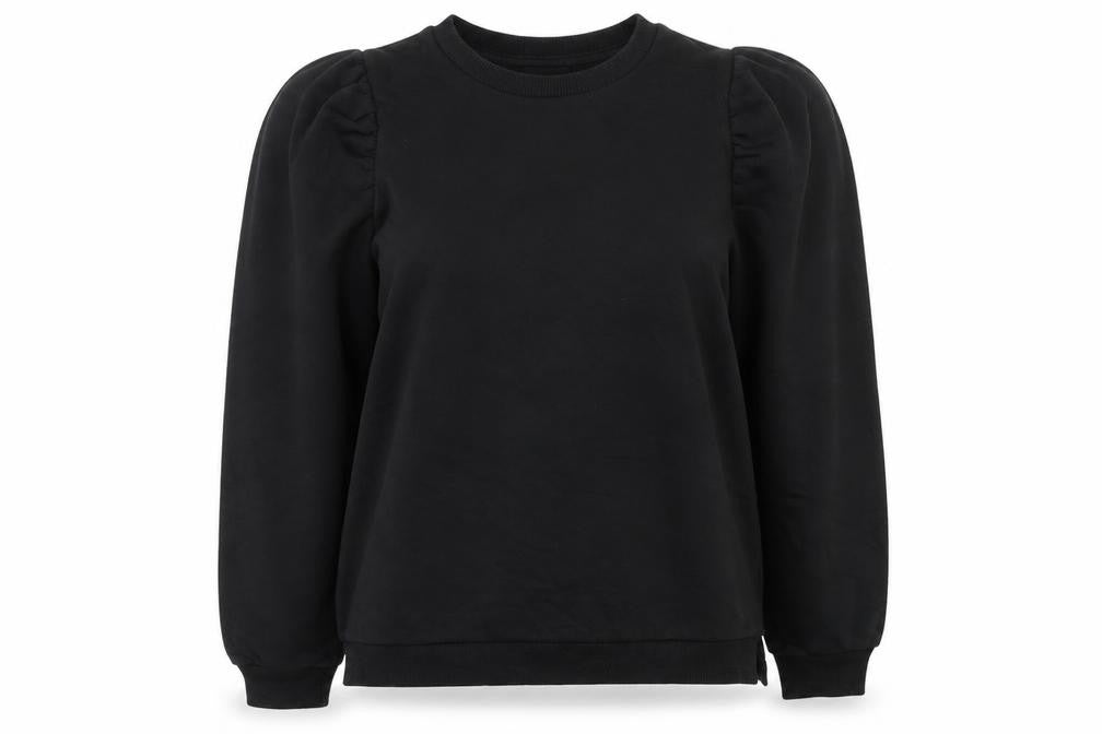 Front view of George women’s black cotton pullover sweatshirt, size S