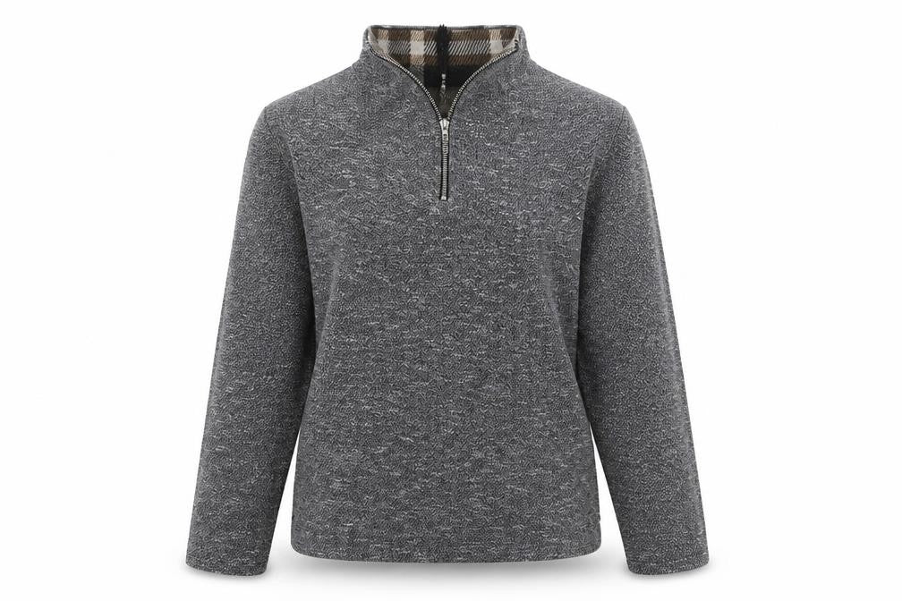 Klass Womens Grey  Polyester Pullover Sweatshirt Size L