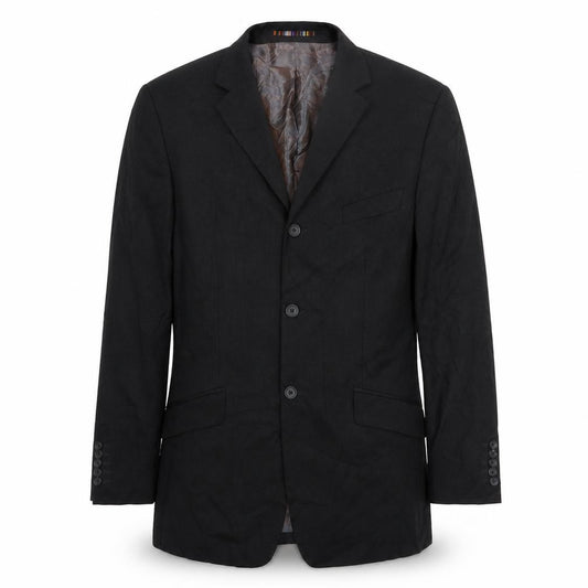 Front view of River Island men’s grey polyester jacket suit jacket, size 42