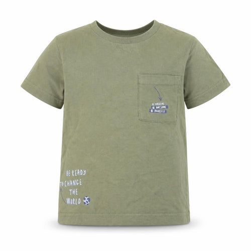 George Baby Green  Cotton Basic T-Shirt Size 12-18 Months Round Neck  - Be Awesome