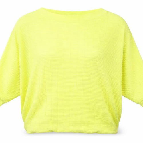 QED London Womens Yellow Boat Neck  Cotton Pullover Jumper Size L