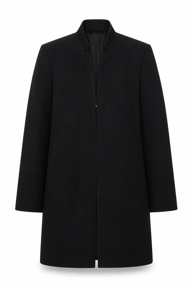 Front view of Debenhams women’s black jacket, size UK 12, hook & eye