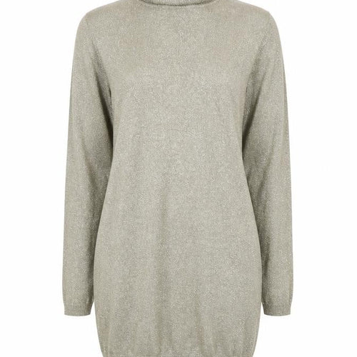 Tosha Womens Gold  Viscose Jumper Dress  Size S  Roll Neck Pullover