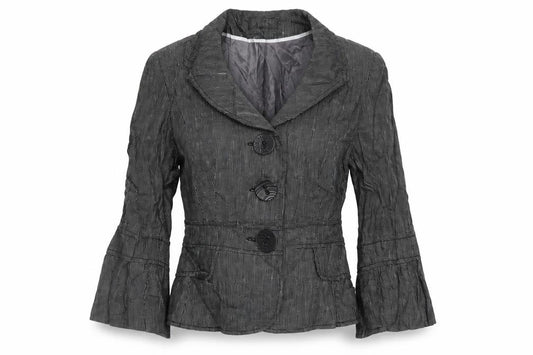 Front view of Principles women’s grey geometric jacket blazer, size UK 8