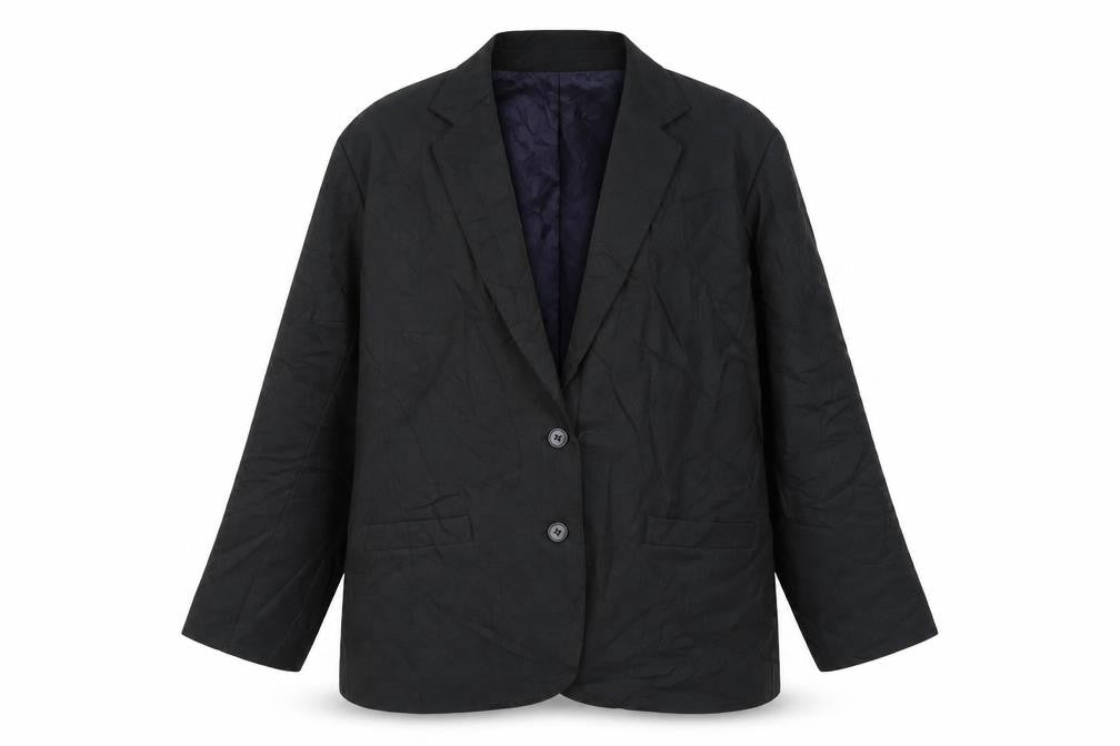 Front view of Citilites women’s black jacket blazer, size UK 12